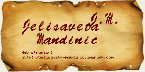 Jelisaveta Mandinić vizit kartica